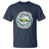 Pray For Jamaica Hurricane Support T Shirt Strong Island Map and Storm Graphic