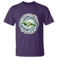 Pray For Jamaica Hurricane Support T Shirt Strong Island Map and Storm Graphic