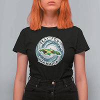 Pray For Jamaica Hurricane Support T Shirt For Women Strong Island Map and Storm Graphic