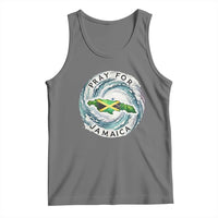 Pray For Jamaica Hurricane Support Tank Top Strong Island Map and Storm Graphic