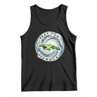 Pray For Jamaica Hurricane Support Tank Top Strong Island Map and Storm Graphic