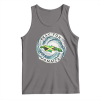 Pray For Jamaica Hurricane Support Tank Top Strong Island Map and Storm Graphic