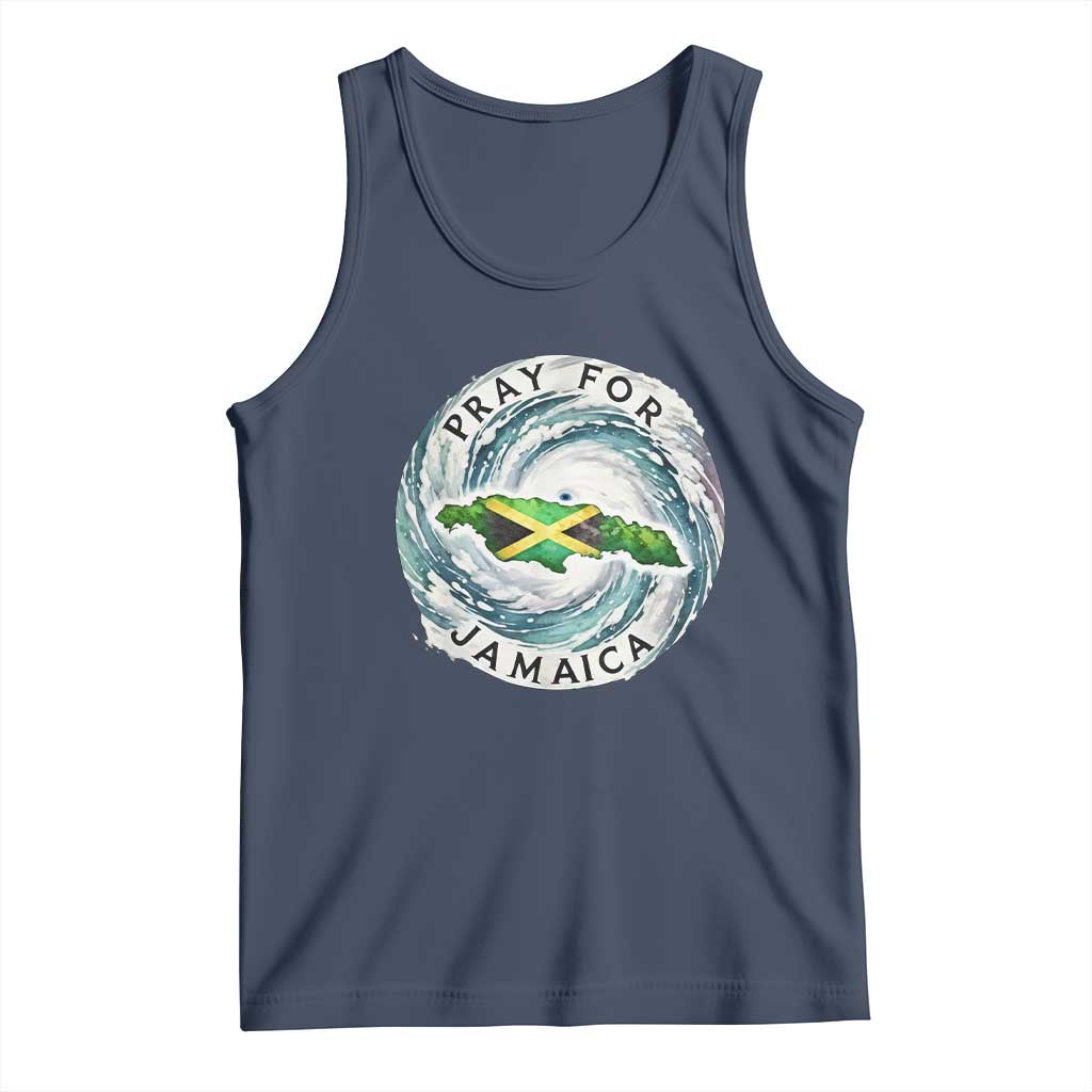 Pray For Jamaica Hurricane Support Tank Top Strong Island Map and Storm Graphic