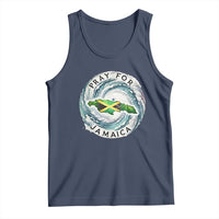 Pray For Jamaica Hurricane Support Tank Top Strong Island Map and Storm Graphic