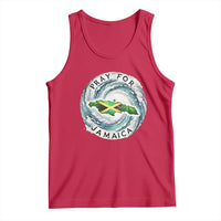 Pray For Jamaica Hurricane Support Tank Top Strong Island Map and Storm Graphic