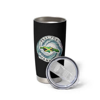 Pray For Jamaica Hurricane Support Tumbler Cup Strong Island Map and Storm Graphic