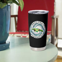 Pray For Jamaica Hurricane Support Tumbler Cup Strong Island Map and Storm Graphic