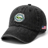 Pray For Jamaica Hurricane Support Washed Cotton Baseball Cap Strong Island Map and Storm Graphic