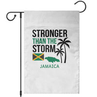 Stronger Than The Storm Jamaica Garden Flag Resilience and Hope Hurricane Awareness
