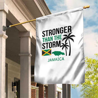 Stronger Than The Storm Jamaica Garden Flag Resilience and Hope Hurricane Awareness