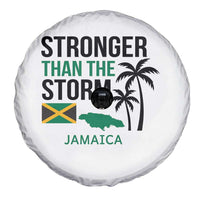Stronger Than The Storm Jamaica Spare Tire Cover Resilience and Hope Hurricane Awareness