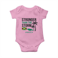 Stronger Than The Storm Jamaica Baby Onesie Resilience and Hope Hurricane Awareness