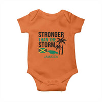 Stronger Than The Storm Jamaica Baby Onesie Resilience and Hope Hurricane Awareness