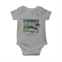 Stronger Than The Storm Jamaica Baby Onesie Resilience and Hope Hurricane Awareness