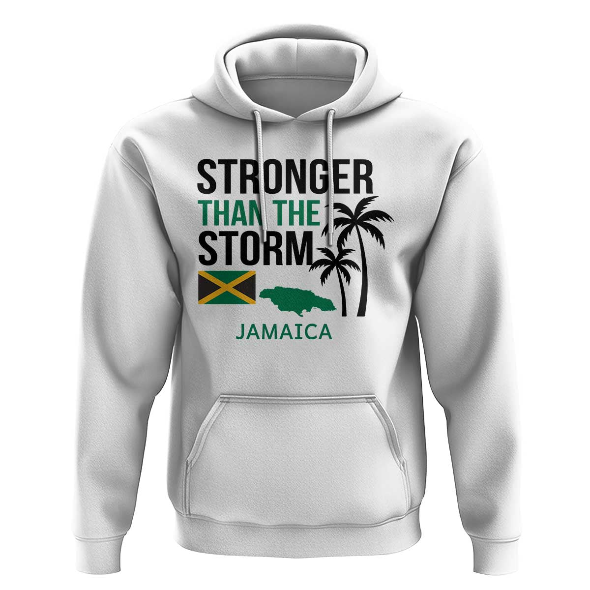 Stronger Than The Storm Jamaica Hoodie Resilience and Hope Hurricane Awareness