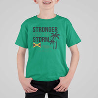Stronger Than The Storm Jamaica T Shirt For Kid Resilience and Hope Hurricane Awareness