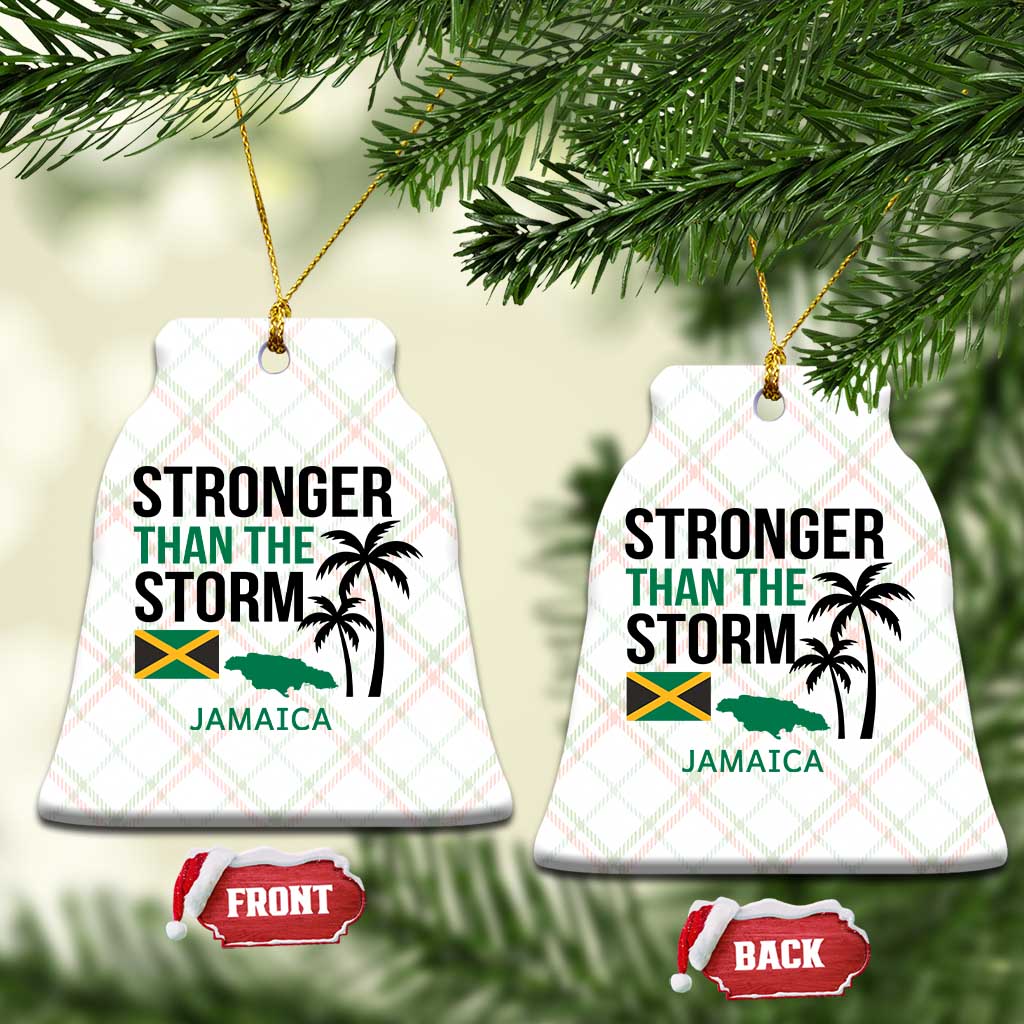 Stronger Than The Storm Jamaica Ceramic Ornament Resilience and Hope Hurricane Awareness