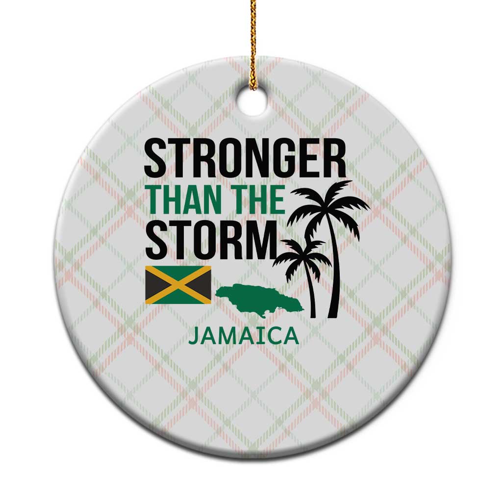 Stronger Than The Storm Jamaica Ceramic Ornament Resilience and Hope Hurricane Awareness