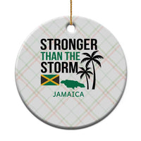 Stronger Than The Storm Jamaica Ceramic Ornament Resilience and Hope Hurricane Awareness