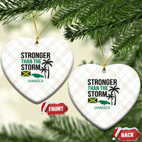 Stronger Than The Storm Jamaica Ceramic Ornament Resilience and Hope Hurricane Awareness