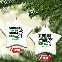 Stronger Than The Storm Jamaica Ceramic Ornament Resilience and Hope Hurricane Awareness