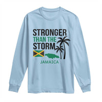 Stronger Than The Storm Jamaica Long Sleeve Shirt Resilience and Hope Hurricane Awareness