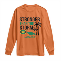 Stronger Than The Storm Jamaica Long Sleeve Shirt Resilience and Hope Hurricane Awareness