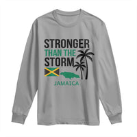 Stronger Than The Storm Jamaica Long Sleeve Shirt Resilience and Hope Hurricane Awareness