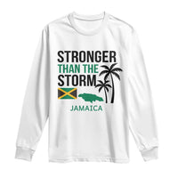 Stronger Than The Storm Jamaica Long Sleeve Shirt Resilience and Hope Hurricane Awareness