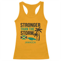 Stronger Than The Storm Jamaica Racerback Tank Top Resilience and Hope Hurricane Awareness