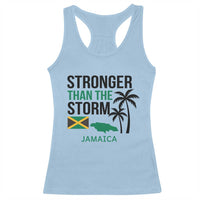 Stronger Than The Storm Jamaica Racerback Tank Top Resilience and Hope Hurricane Awareness