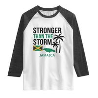 Stronger Than The Storm Jamaica Raglan Shirt Resilience and Hope Hurricane Awareness