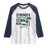 Stronger Than The Storm Jamaica Raglan Shirt Resilience and Hope Hurricane Awareness