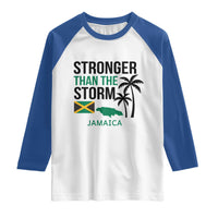 Stronger Than The Storm Jamaica Raglan Shirt Resilience and Hope Hurricane Awareness
