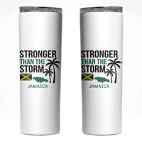 Stronger Than The Storm Jamaica Skinny Tumbler Resilience and Hope Hurricane Awareness