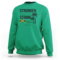 Stronger Than The Storm Jamaica Sweatshirt Resilience and Hope Hurricane Awareness