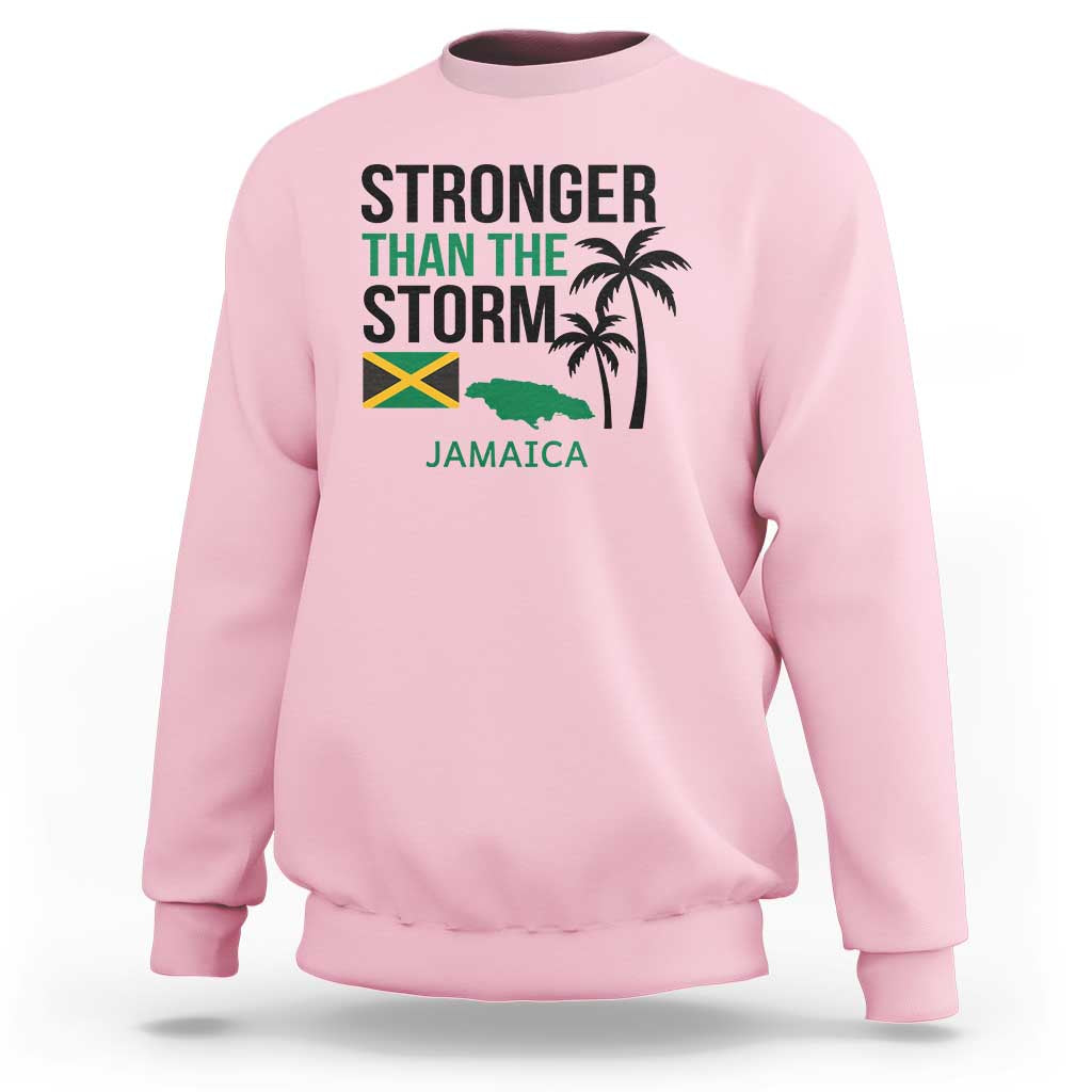 Stronger Than The Storm Jamaica Sweatshirt Resilience and Hope Hurricane Awareness
