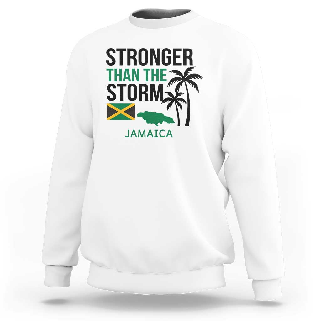 Stronger Than The Storm Jamaica Sweatshirt Resilience and Hope Hurricane Awareness
