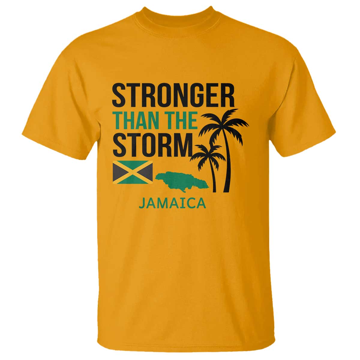 Stronger Than The Storm Jamaica T Shirt Resilience and Hope Hurricane Awareness