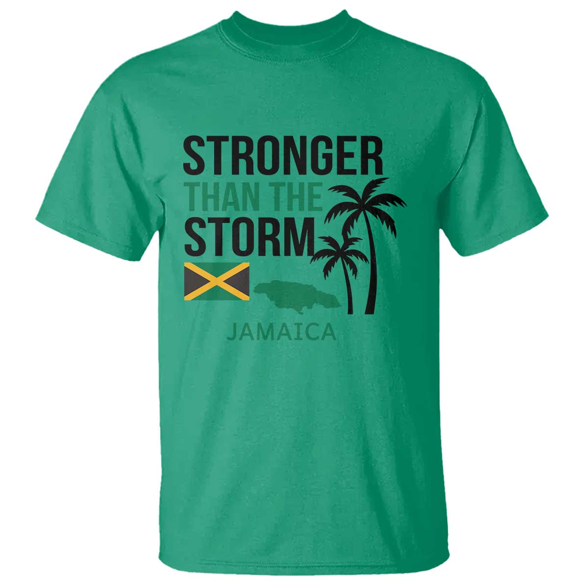 Stronger Than The Storm Jamaica T Shirt Resilience and Hope Hurricane Awareness