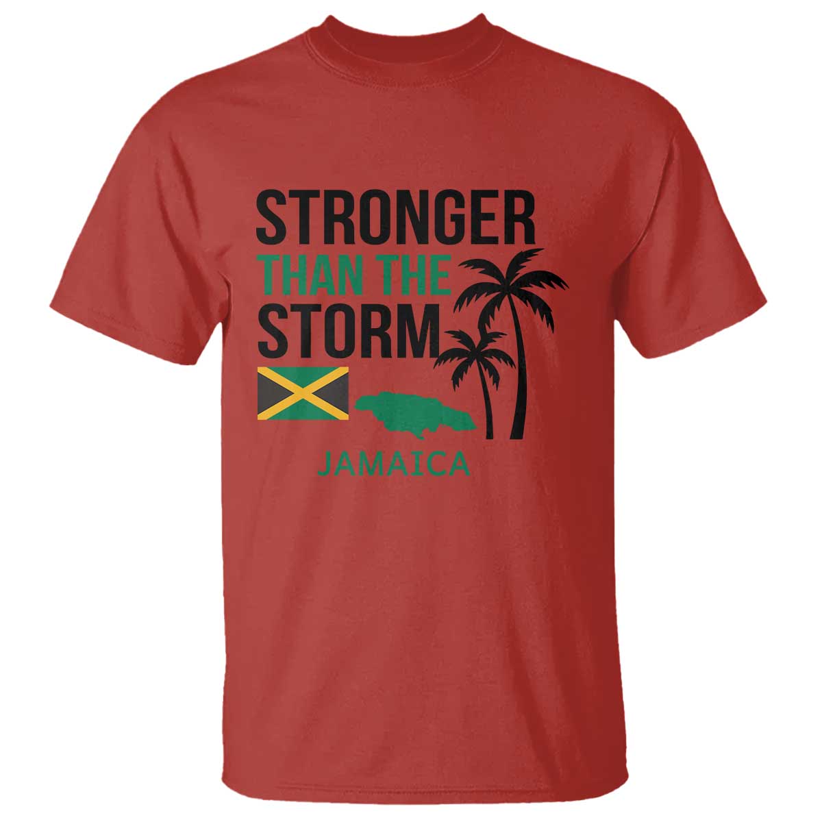 Stronger Than The Storm Jamaica T Shirt Resilience and Hope Hurricane Awareness