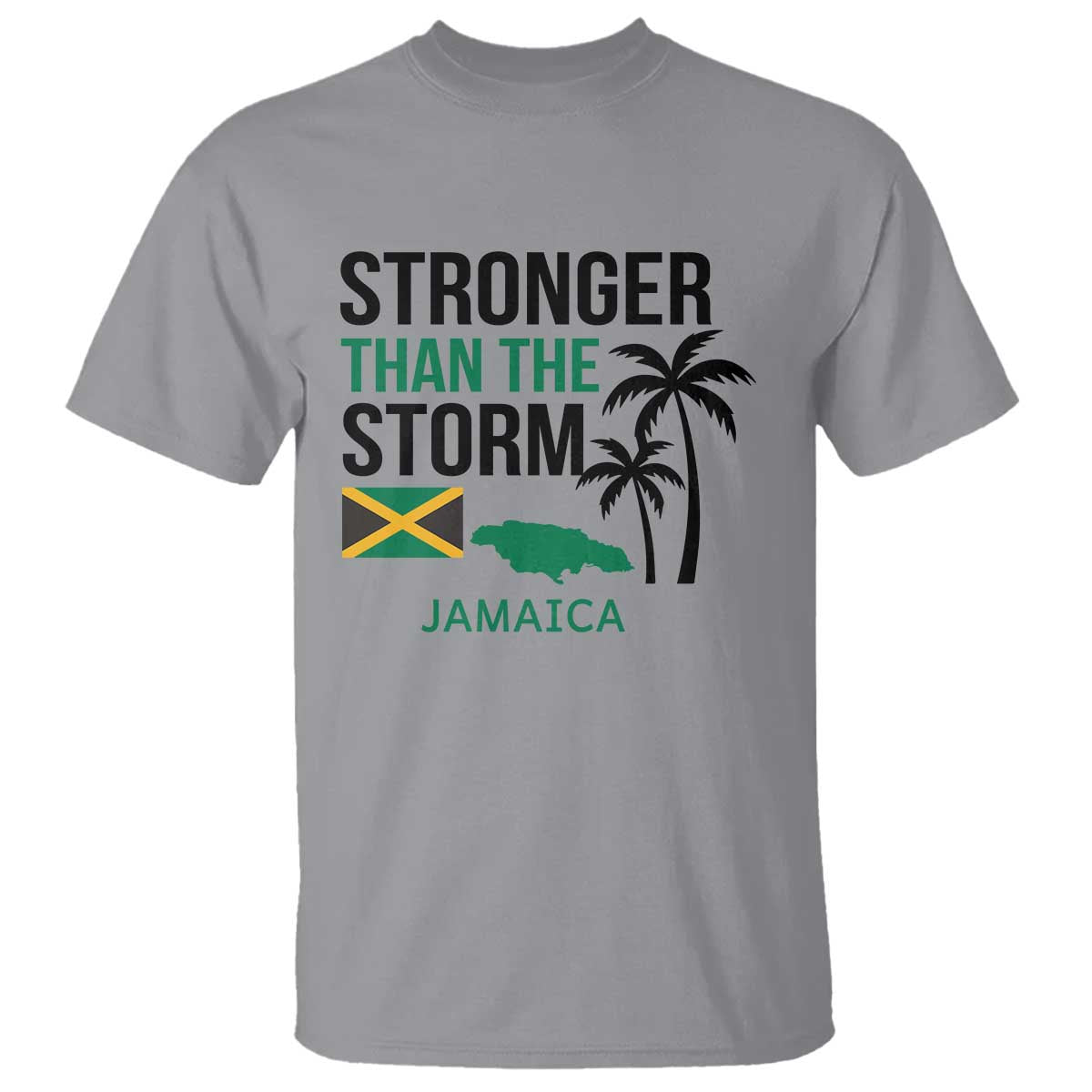 Stronger Than The Storm Jamaica T Shirt Resilience and Hope Hurricane Awareness