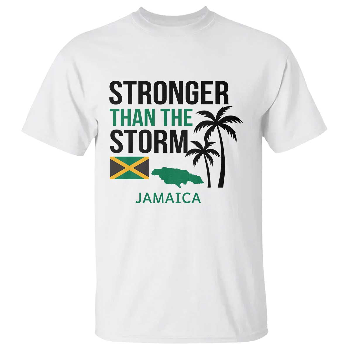 Stronger Than The Storm Jamaica T Shirt Resilience and Hope Hurricane Awareness