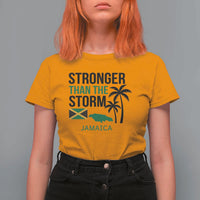Stronger Than The Storm Jamaica T Shirt For Women Resilience and Hope Hurricane Awareness