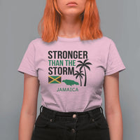 Stronger Than The Storm Jamaica T Shirt For Women Resilience and Hope Hurricane Awareness