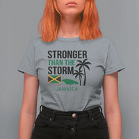 Stronger Than The Storm Jamaica T Shirt For Women Resilience and Hope Hurricane Awareness