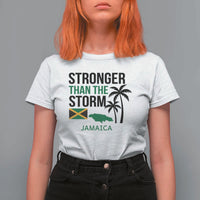 Stronger Than The Storm Jamaica T Shirt For Women Resilience and Hope Hurricane Awareness