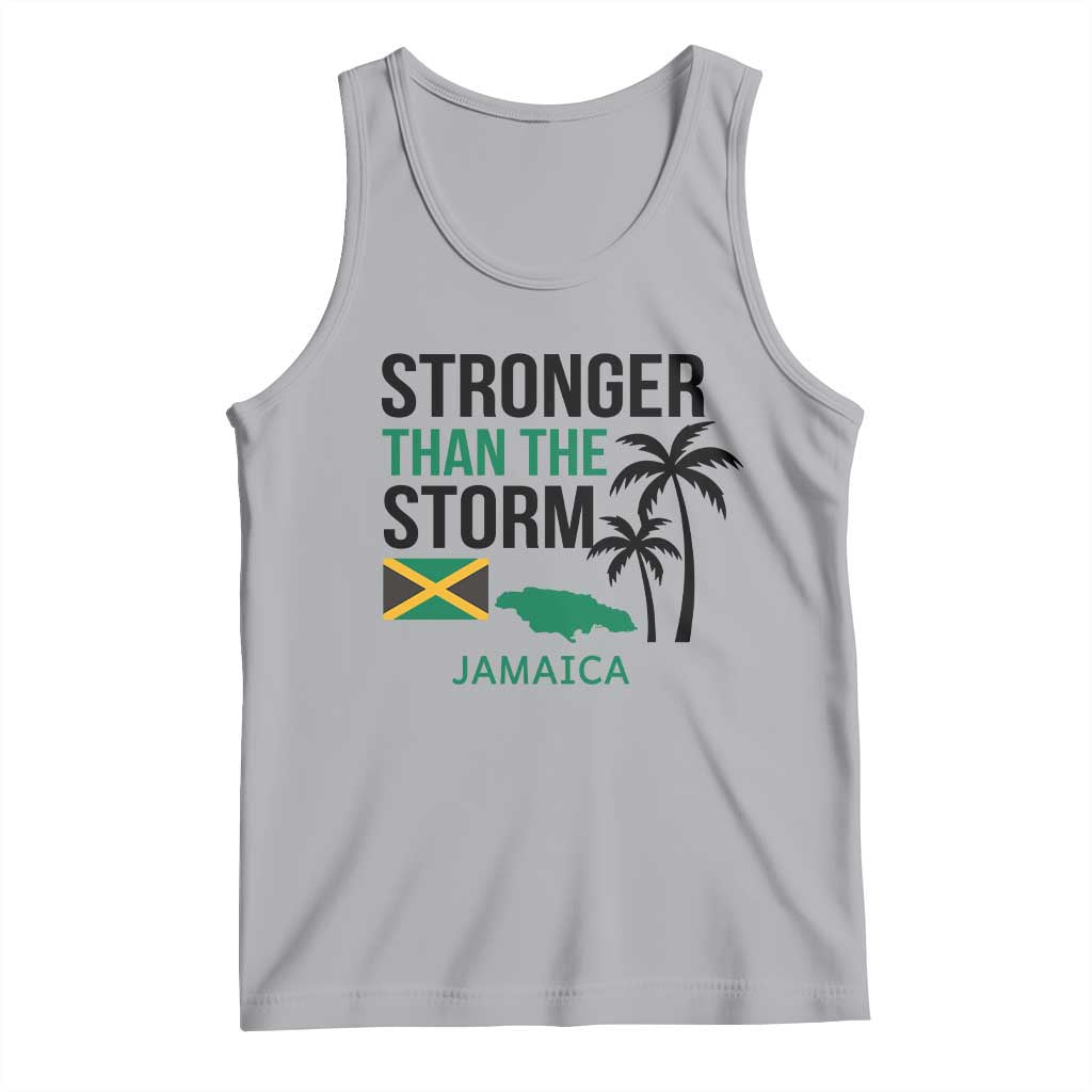 Stronger Than The Storm Jamaica Tank Top Resilience and Hope Hurricane Awareness