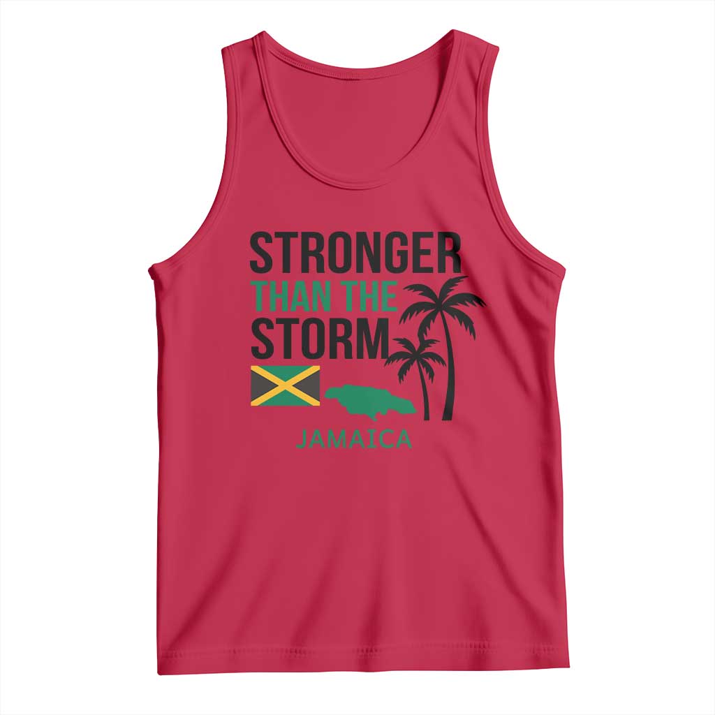 Stronger Than The Storm Jamaica Tank Top Resilience and Hope Hurricane Awareness