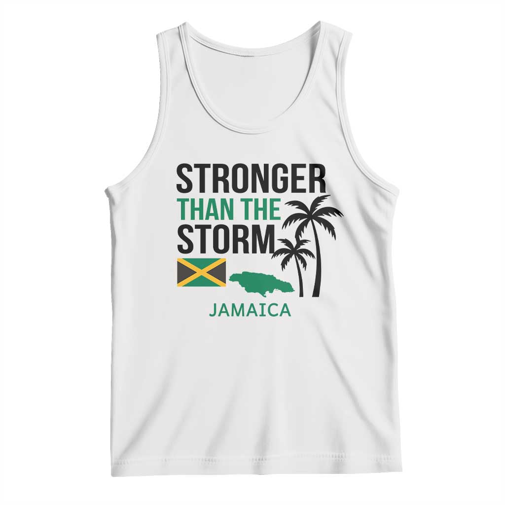 Stronger Than The Storm Jamaica Tank Top Resilience and Hope Hurricane Awareness